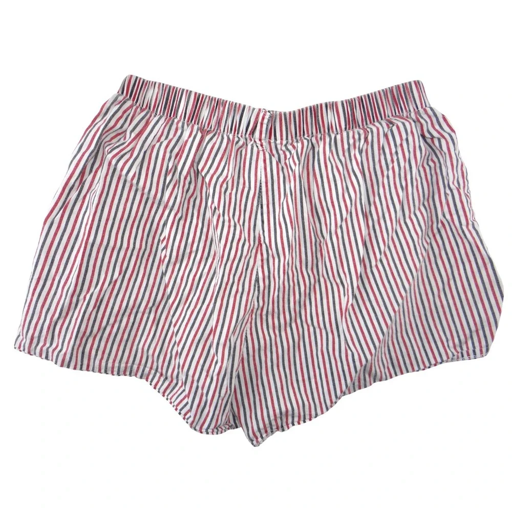 Red‎ White Blue Striped 2 Piece Set Ruffle Crop Top and Shorts Americana Summer